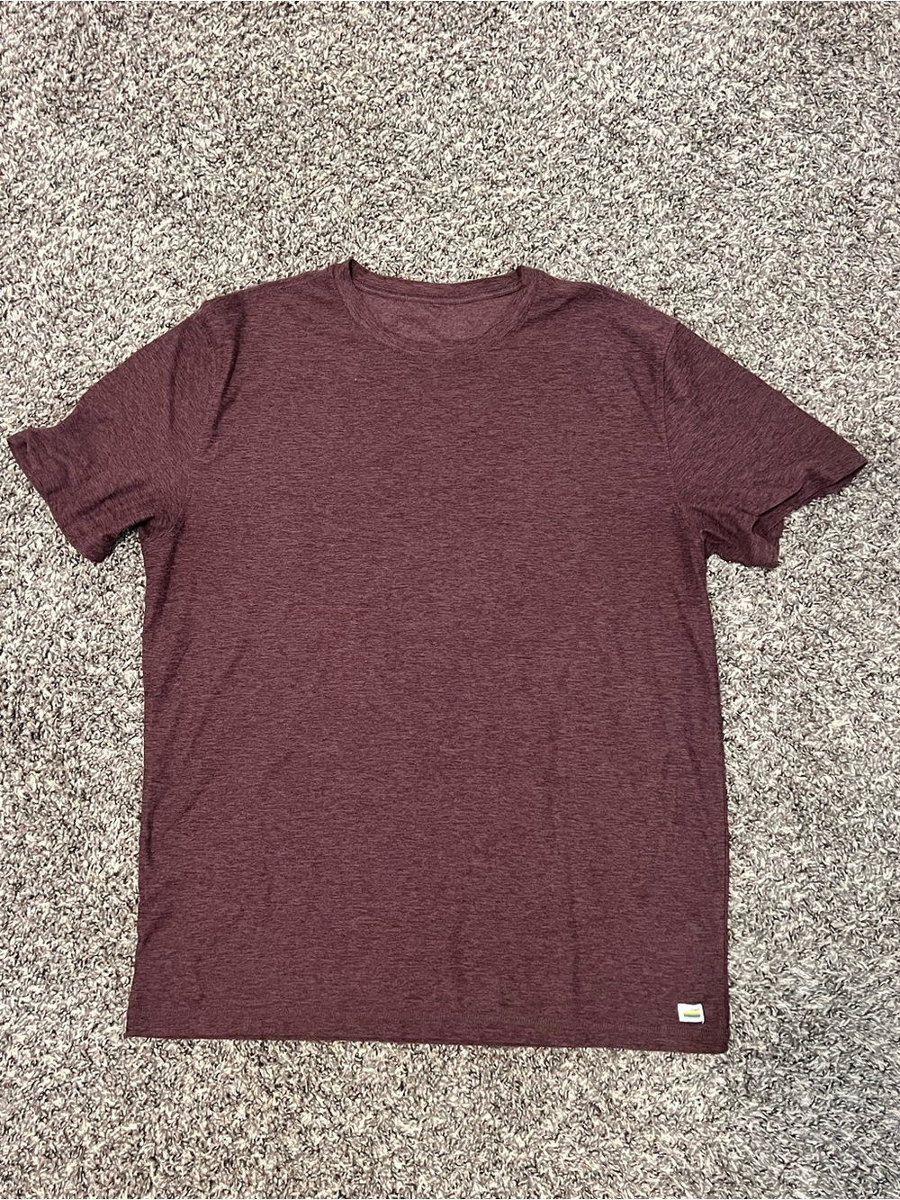 Men's Vuori Strato Tech Tee Burgundy/Maroon